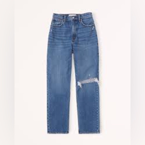 COPY - Abercrombie Curve Love Low Rise Straight Jean - Picture 2 of 2